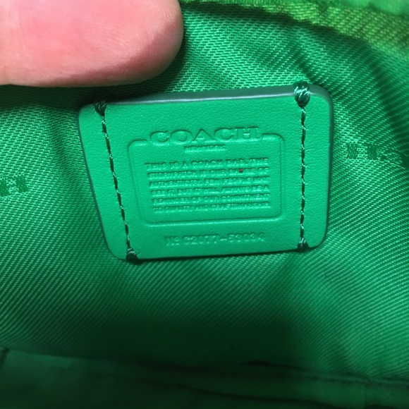 Coach Xbody Pouch in Green Leather - Picture 7 of 9